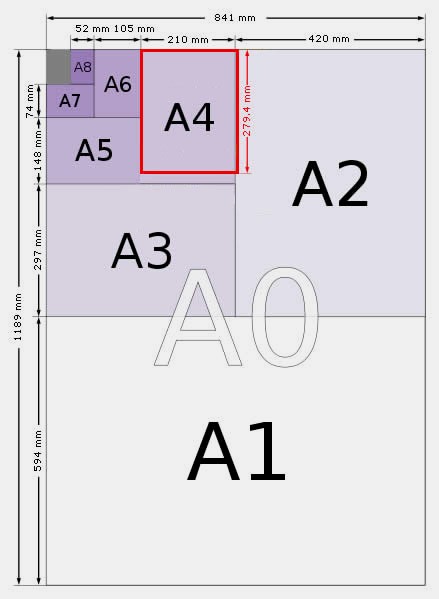 A4紙的尺寸大小是多少厘米？